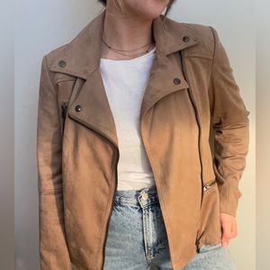 NWT Kut from the Kloth Tan Suede Moto Jacket
